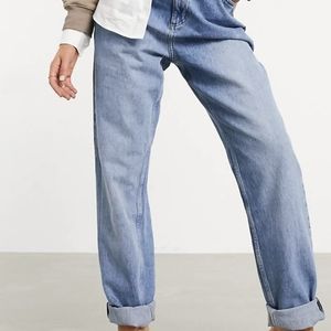ASOS DESIGN High rise 'slouchy' mom jeans in mid vintage wash